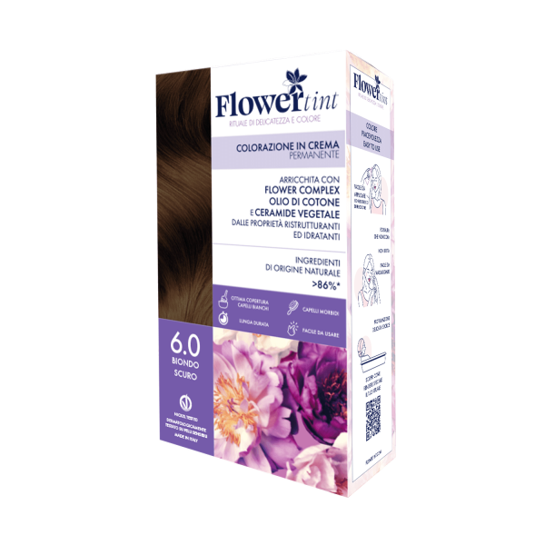 FLOWERTINT Colorazione in Crema Permanente 6.0 Biondo Scuro