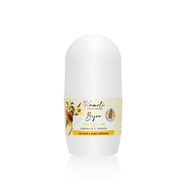 KAMELÌ Bijou – Deodorante Roll-On Vaniglia e Papaya
