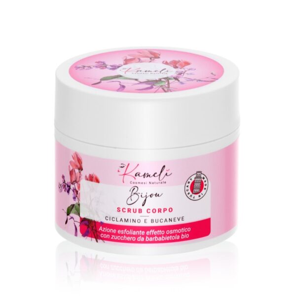 KAMELÌ Bijou – Scrub Corpo Ciclamino e Bucaneve - immagine 2