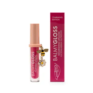 BalmyGloss 06 – Good Vibes – rosa ciclamino con charm ape + fiore